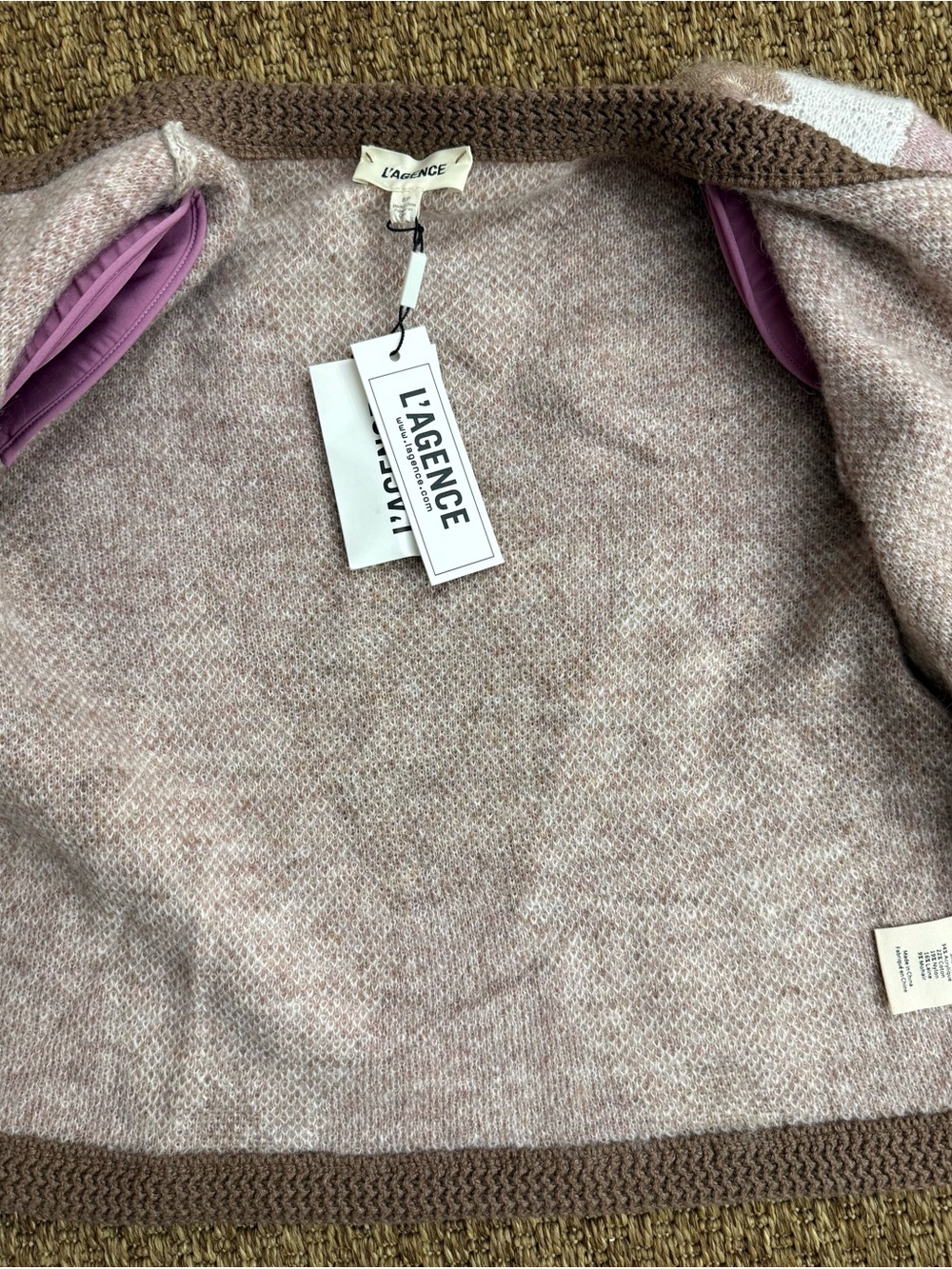 L'AGENCE 
Siobhan Fuzzy Argyle Cardigan - Picture 13 of 16
